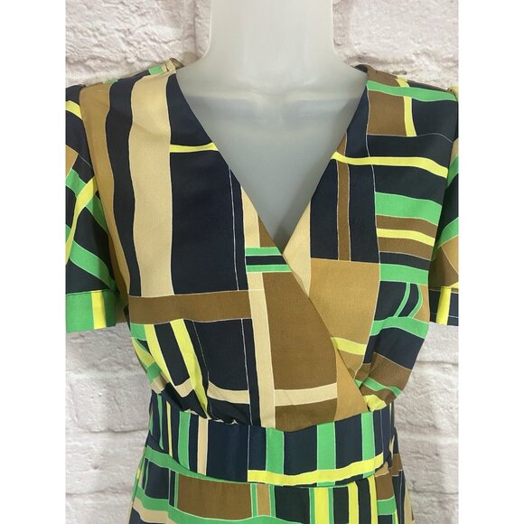 The Webster Miami Target Faux Wrap Dress Geometric Art Deco Womens Size S Small - Picture 8 of 13